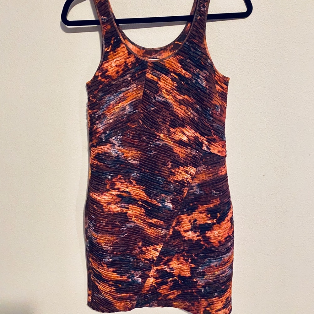 Multicolored fitted dress